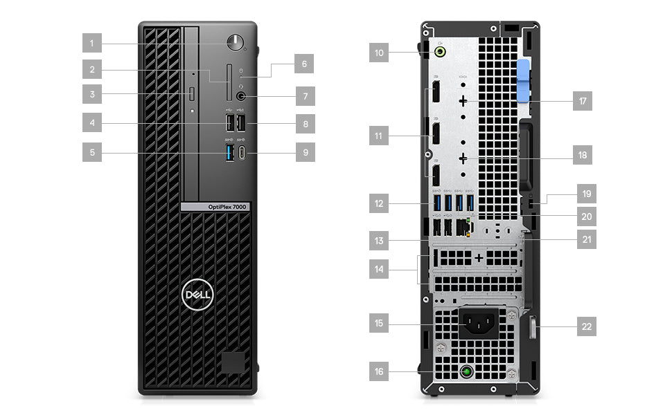 Shop Dell OptiPlex 7000 SFF refurbished desktop with i7-12700, 16GB RAM, 512GB NVMe SSD, Windows 11. Multiple ports, fast shipping from Montréal across Canada.