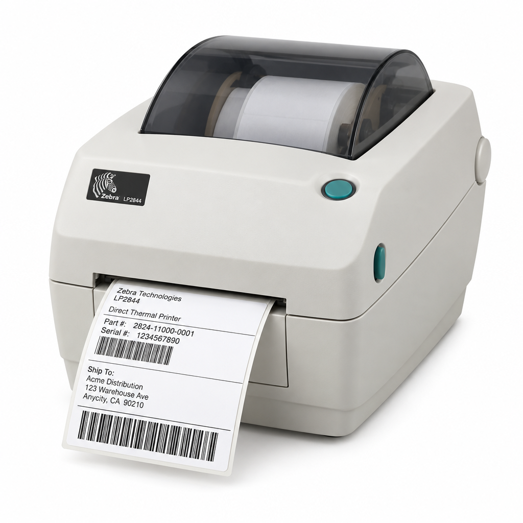 Imprimante d'étiquettes thermique directe Zebra LP2844 reconditionnée