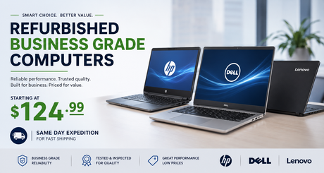 Refurbished business laptops deliver better value than cheap new laptops. Buy Lenovo ThinkPad, Dell Latitude & HP EliteBook at great prices.