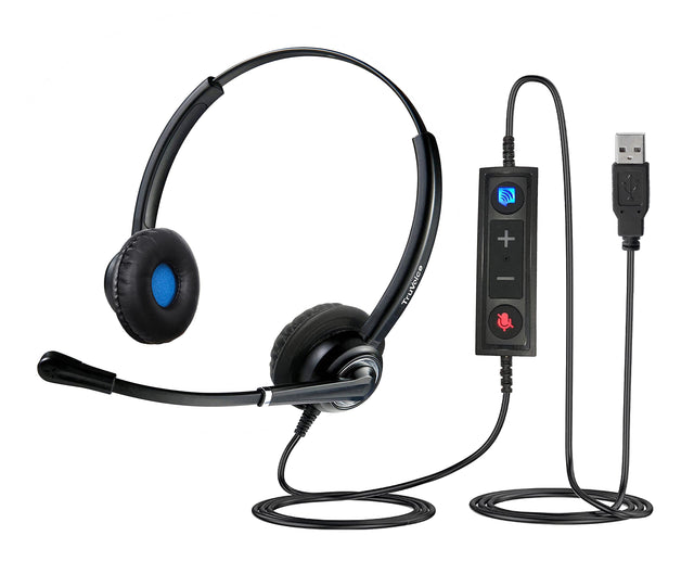 VoicePro 20 professional double ear USB headset noise cancelling microphone call center office headphones casque USB professionnel avec microphone antibruit