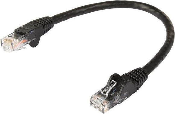 1 FT Cat6  UTP RJ45 B Ethernet Network Cable Black CATEGORY 6  CAT 6