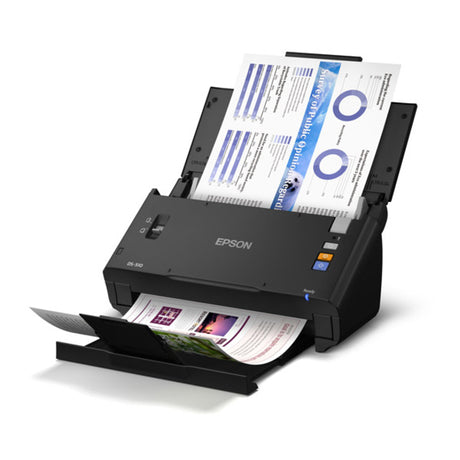 Epson WorkForce DS-510 refurbished document scanner with duplex scanning, 50-sheet ADF, and OCR support. Fast office scanner shipped across Canada from Montréal.