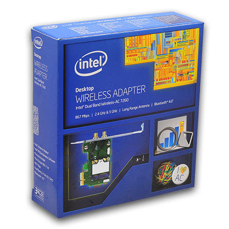 Intel Dual Band Wireless-AC 7260 for Desktop Network Adapter (7260HMWDTX1)