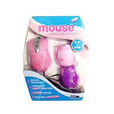 FASHION PINK MOUSE WITH CHANGING FACE PLATES