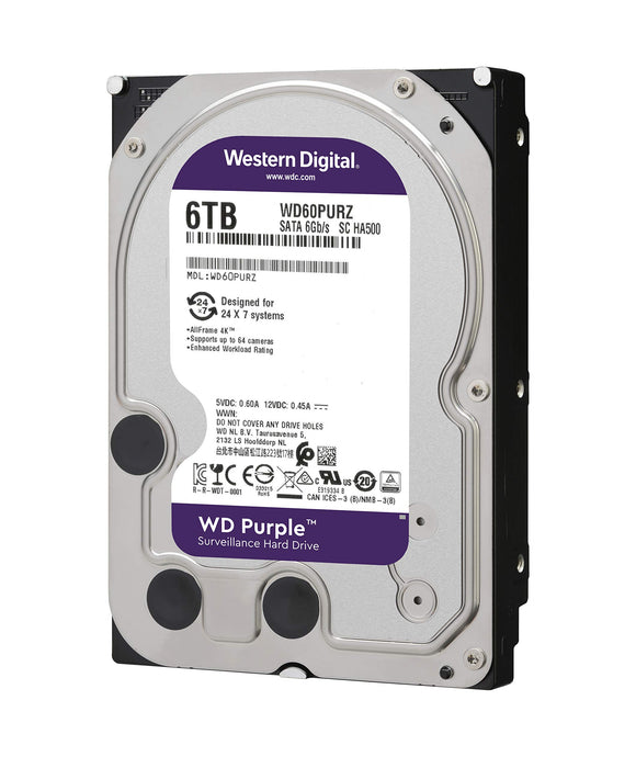 WD Purple™ Surveillance Hard Drive 6TB 3.5